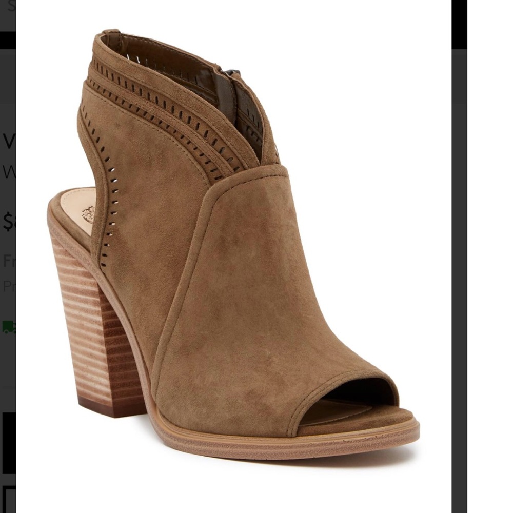 Vince Camuto “Koral” Perforated Open Toe Bootie